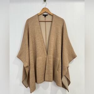 Ann Taylor Cafe Au Lait Merino Wool Blend Wrap Cardigan M/L